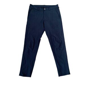 Lululemon Men's SZ 34 Navy ABC Slim-Fit Pants Waist Polyester/Cotton Blend